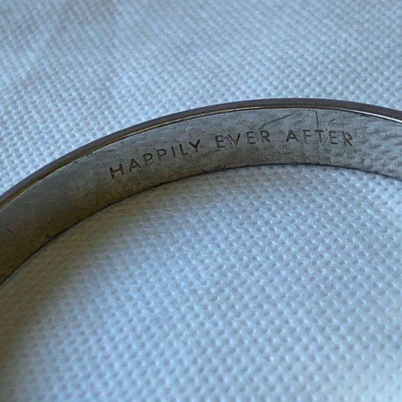 kate spade "Happily Ever After" Silver Plated Bangle Bracelet - Picture 11 of 13